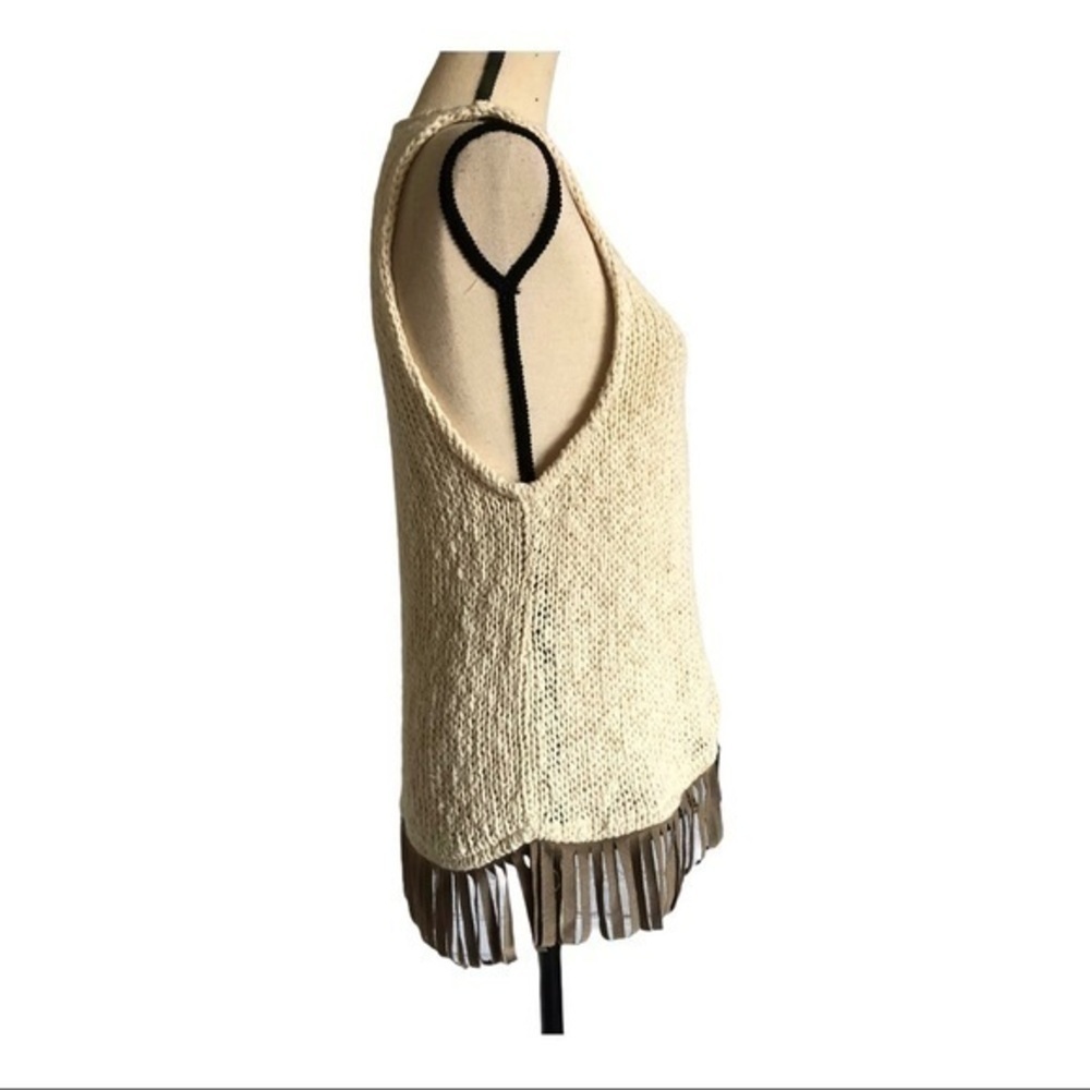 Astars Bonfire Festival Hippie Fringe Knit Vest Size S - Picture 6 of 13